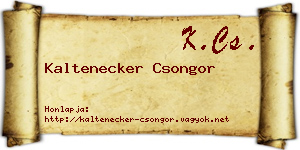 Kaltenecker Csongor névjegykártya